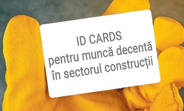 ID CARDS pentru munca in constructii